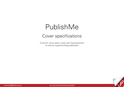 Standard book sizes cover specifications