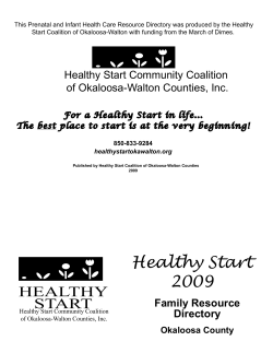 Healthy Start Family Resource Directory, Okaloosa County