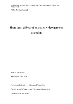 Short-term effects of an action video game on attention