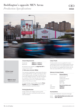 Boddington`s opposite MEN Arena Production