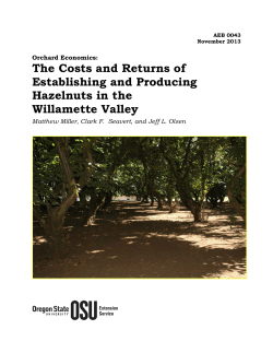 The Costs and Returns of Establishing and Producing Hazelnuts in