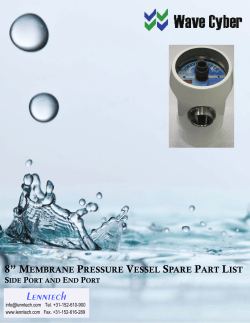 Wave-Cyber-8&rdquo; Membrane-Pressure-Vessel&ndash;Spare-Part-List