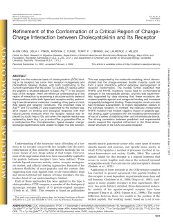 Charge Interaction between Cholecystokinin and Its Receptor