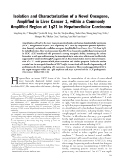 Isolation and characterization of a novel oncogene, amplified in liver