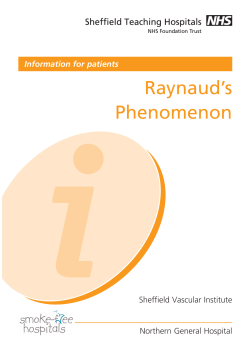 Raynaud`s Phenomenon - Sheffield Teaching Hospital