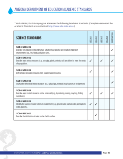 arizona department of education academic standards