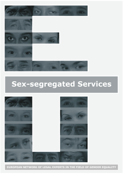Sex-segregated Services - European Commission