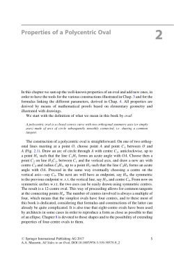Properties of a Polycentric Oval