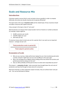 Scale and Resource Mix