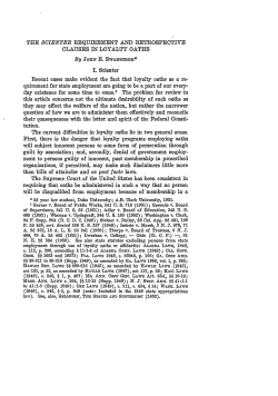 The Scienter Requirement and Retrospective Clauses in Loyalty Oaths