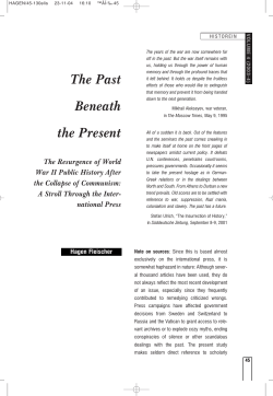 The Past Beneath the Present. The Resurgence of World War II
