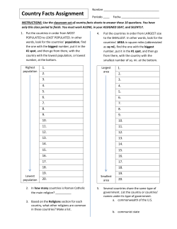 Country Facts Assignment