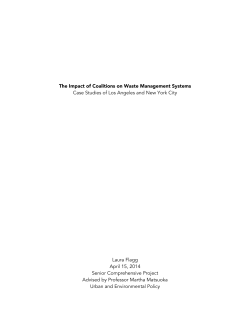 The Impact of Coalitions on Waste Management Systems Case