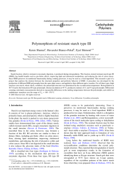 Polymorphism of resistant starch type III