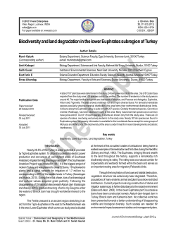 Biodiversity and land degradation in the lower Euphrates subregion