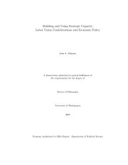 Building and Using Strategic Capacity Labor Union Confederations