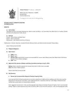 Minutes - Westmont Public Library