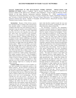 gulley formation in the keanakako`i tephra deposit: implications for
