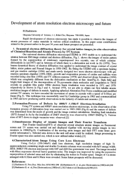 Development of atom resolution electron microscopy and