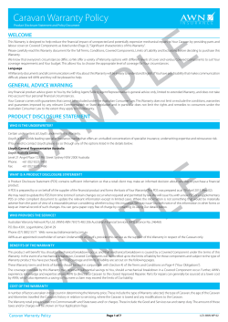 LCV Caravan Warranty