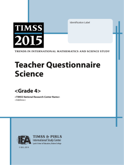 Teacher Questionnaire Science