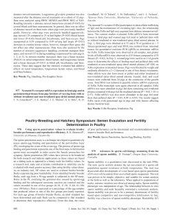 Poultry-Breeding and Hatchery Symposium: Semen Evaulation and