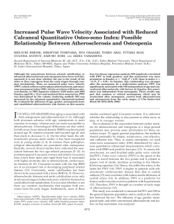 Increased Pulse Wave Velocity Associated with Reduced Calcaneal