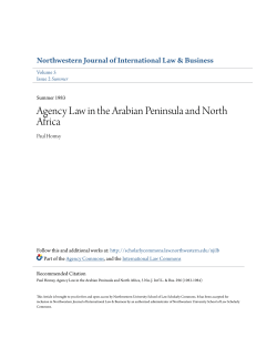Agency Law in the Arabian Peninsula and North Africa