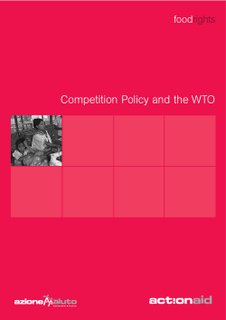 Competition Policy and the WTO