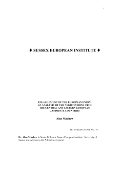 Alan Mayhew - University of Sussex