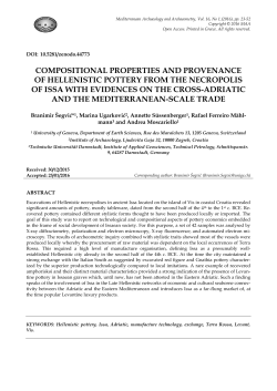 PDF - Mediterranean Archaeology and Archaeometry