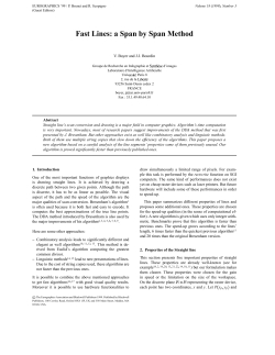 Fast Lines: a Span by Span Method