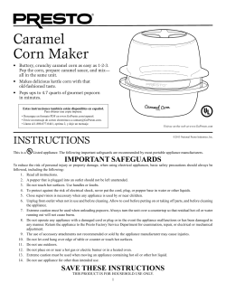 Caramel Corn Maker