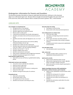 Assessment Information for Parents