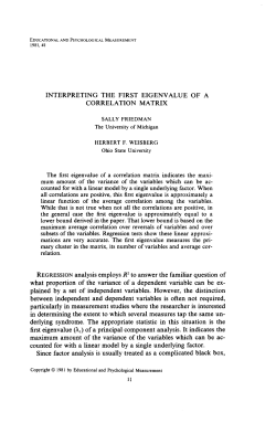 first eigenvalue - Deep Blue