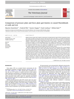Comparison of pressure plate and force plate gait kinetics in sound