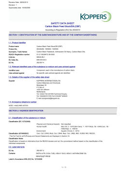 SAFETY DATA SHEET Carbon Black Feed Stock/D8.(CBF)