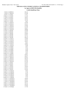 Carifta 2016 Qualifying Times