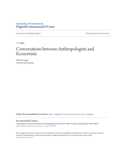Conversations between Anthropologists and Economists