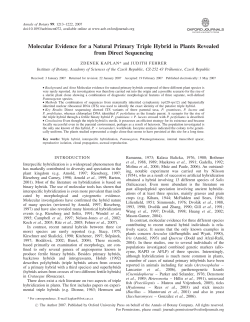 Molecular Evidence for a Natural Primary Triple