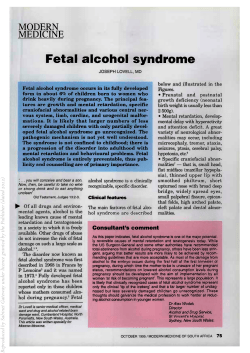 Fetal alcohol syndrome