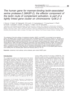 The human gene for mannan-binding lectin-associated
