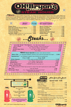 Steaks - OH! Bryan`s