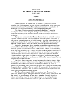 THE NATURAL ECONOMIC ORDER AIM AND METHOD