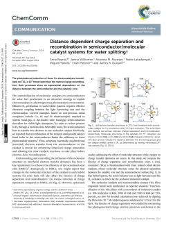 Distance dependent charge separation and