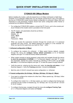 Cygnus 850 - Cygnus Micro Systems