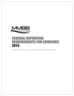 Federal Reporting Requirements for Churches