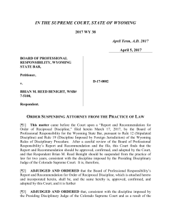Order of Reciprocal Discipline