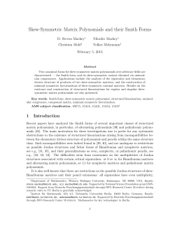 Skew-Symmetric Matrix Polynomials and their Smith Forms