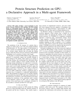 Protein Structure Prediction on GPU: a Declarative